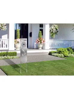 kobolo Gartendekoration<Gartendekoration SUNFLOWERSIGN in Silber