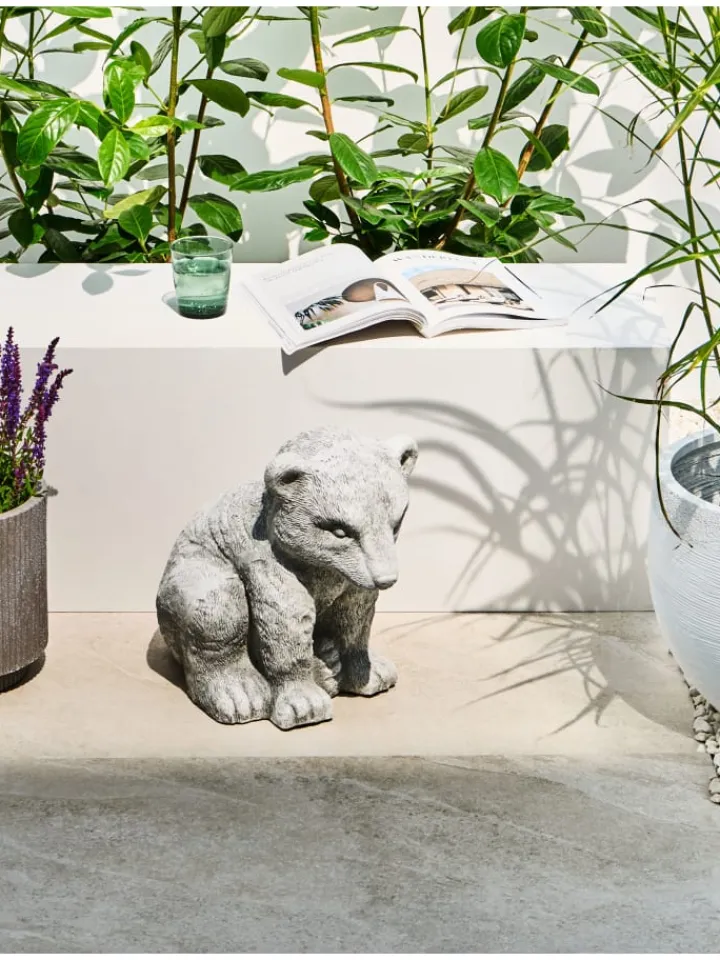 Beliani Gartendekoration<Gartenfigur BOWE in Grau - (W) 28 x (H) 36 x (L) 29 cm