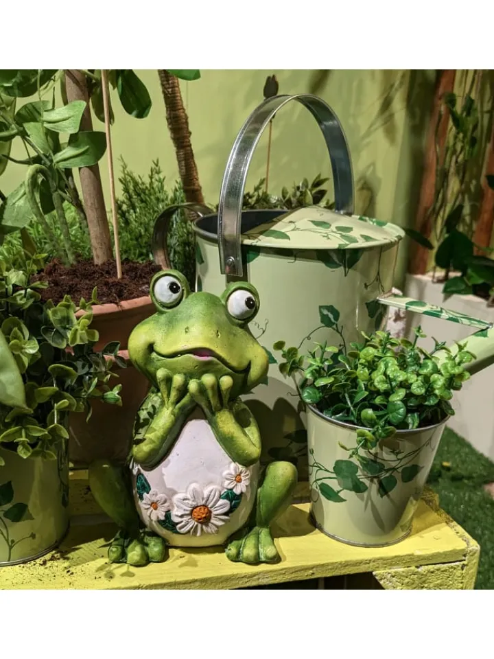 MARELIDA Gartendekoration<Gartenfigur Frosch Rosie Tierfigur für Beet Gartendeko H: 16cm in grün