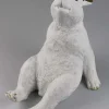 AM Design Gartendekoration<Gartenfigur ''Hase'' in Weiß - (B)26,3 x (H)29,5 x (T)17 cm
