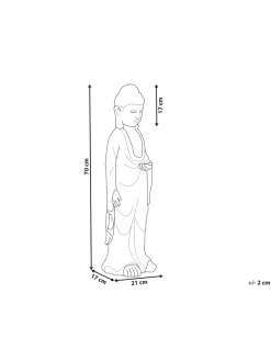 Beliani Gartendekoration<Gartenfigur THOIRY in Grau - (W) 21 x (H) 70 x (L) 20 cm