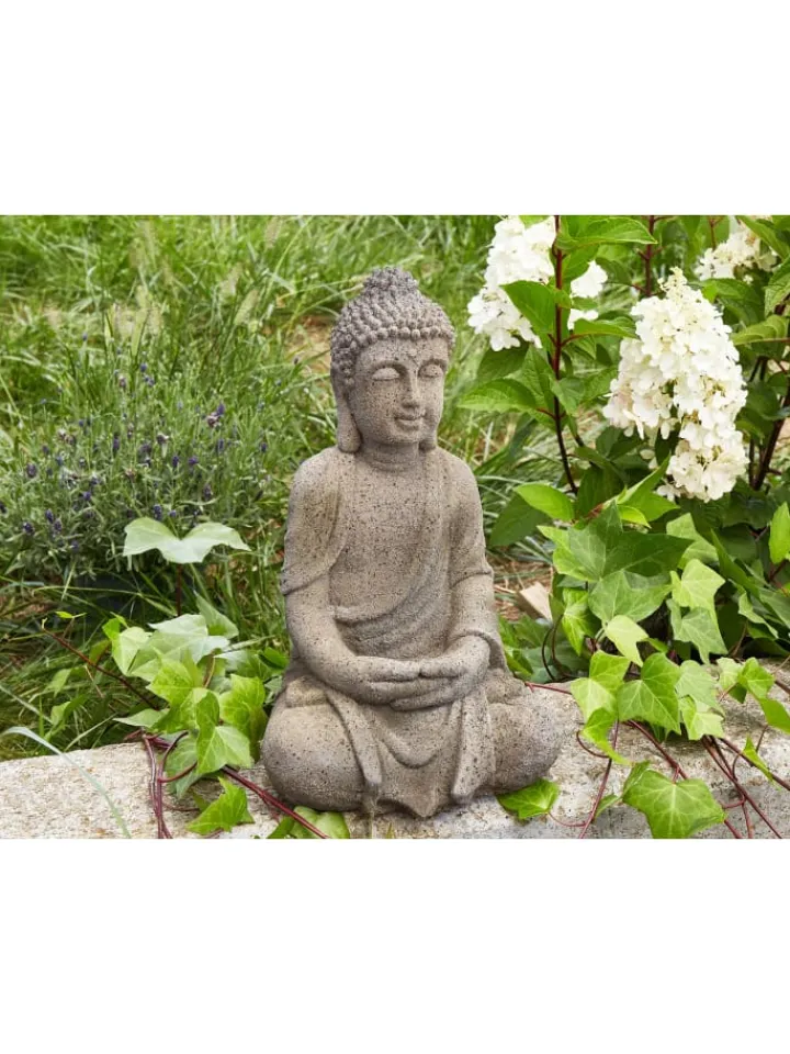 Beliani Gartendekoration<Gartenfigur VALLOIRE in Grau - (W) 24 x (H) 41 x (L) 19 cm