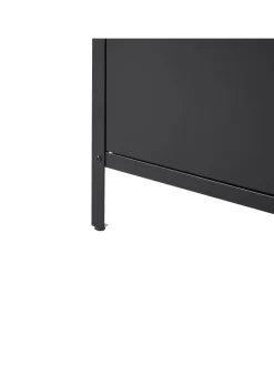 Beliani Gartenmöbel<Gartenküche VILAMA in Schwarz/Silber - (W) 80 x (H) 90 x (L) 50 cm