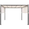 Beliani Gartenmöbel<Garten-Pergola PARGA in Beige/Schwarz - (W) 310 x (H) 215 x (L) 310 cm