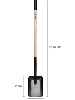 Fiskars Gartendekoration<Gartenschaufel in Hellbraun/ Schwarz - (H)143,5 cm