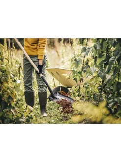 Fiskars Gartendekoration<Gartenschaufel in Hellbraun/ Schwarz - (H)143,5 cm