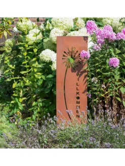 UNUS Gartendekoration<Gartenschild Rost Pusteblume in Braun