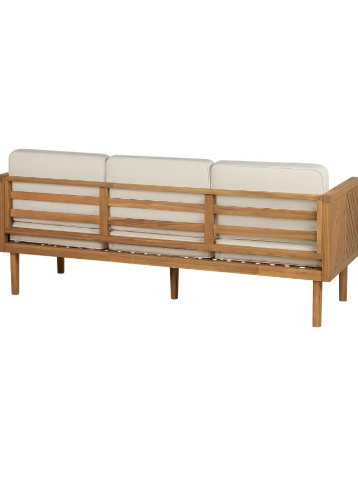 Beliani Gartenmöbel<Gartensofa BARATTI in Braun/Beige - (W) 179 x (H) 76 x (L) 65 cm