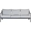 Beliani Gartenmöbel<Gartensofa KIATO in Grau - (W) 225 x (H) 77 x (L) 80 cm