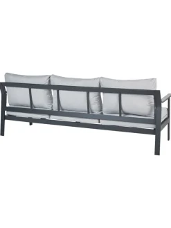 Beliani Gartenmöbel<Gartensofa KIATO in Grau - (W) 225 x (H) 77 x (L) 80 cm