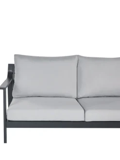 Beliani Gartenmöbel<Gartensofa KIATO in Grau - (W) 225 x (H) 77 x (L) 80 cm