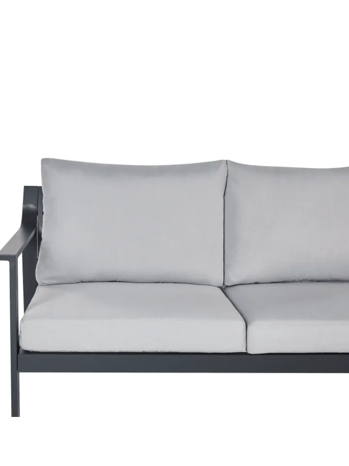 Beliani Gartenmöbel<Gartensofa KIATO in Grau - (W) 225 x (H) 77 x (L) 80 cm