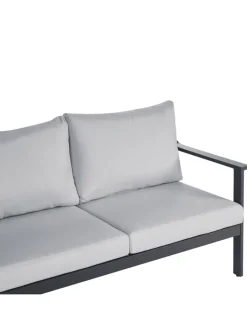 Beliani Gartenmöbel<Gartensofa KIATO in Grau - (W) 225 x (H) 77 x (L) 80 cm