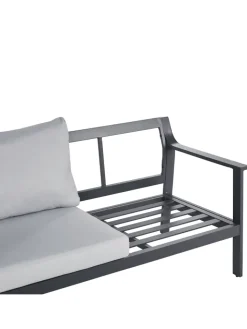 Beliani Gartenmöbel<Gartensofa KIATO in Grau - (W) 225 x (H) 77 x (L) 80 cm