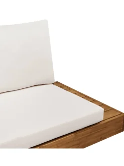 Beliani Gartenmöbel<Gartensofa MARETTIMO in Braun/Weiß - (W) 230 x (H) 70 x (L) 68 cm