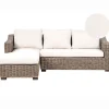Beliani Gartenmöbel<Gartensofa VALLETRI in Grau - (W) 155 x (H) 85 x (L) 223 cm