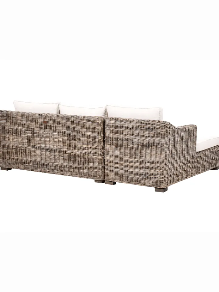 Beliani Gartenmöbel<Gartensofa VALLETRI in Grau - (W) 155 x (H) 85 x (L) 223 cm