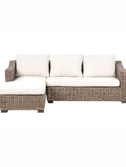 Beliani Gartenmöbel<Gartensofa VALLETRI in Grau - (W) 155 x (H) 85 x (L) 223 cm