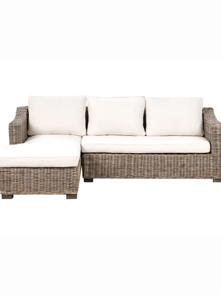 Beliani Gartenmöbel<Gartensofa VALLETRI in Grau - (W) 155 x (H) 85 x (L) 223 cm
