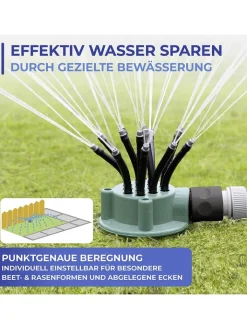 Wenko Gartendekoration<Gartensprinkler "Flexi-Arms" in Grün/ Schwarz - Ø 9 cm