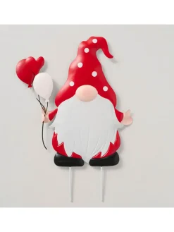 Boltze Gartendekoration|Gartendekoration<Gartenstab "August" in Rot/ Weiß - (H)50 cm