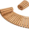 COSTWAY Gartendekoration<Gartenweg Holz ausrollbar 216x43cm in Beige