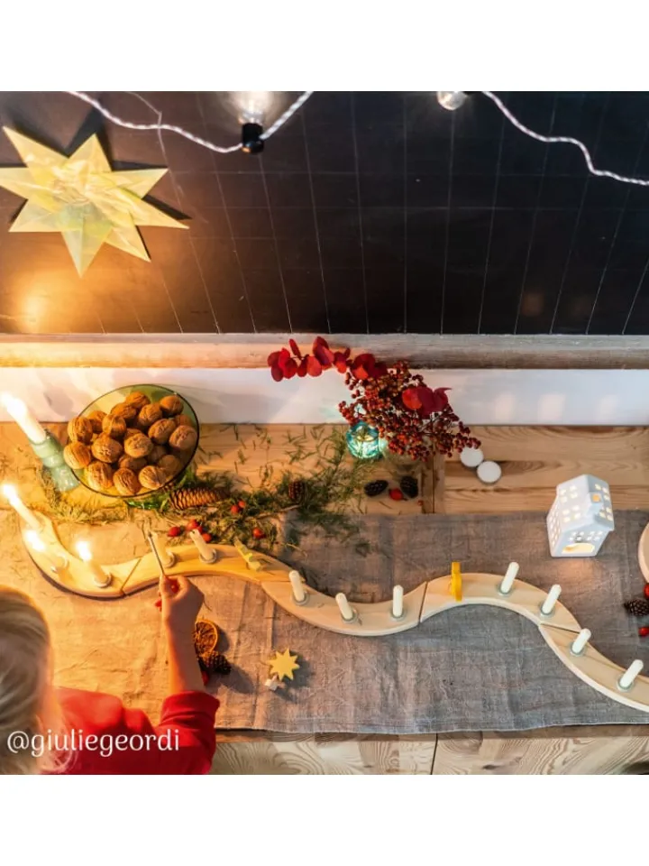 Grimm's Partyzubehör & -Dekoration<Geburtstags- und Adventsspirale natur 8-tlg ab 1 Jahr in natur