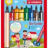 STABILO Büro- & Schulbedarf<Gefederte Dreikant-Filzstifte " Trio Scribbi" - 8 Stück