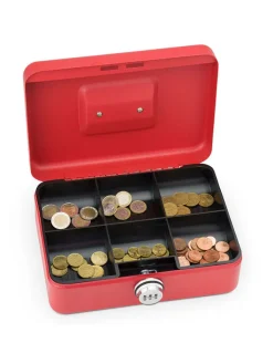 SAX Wohndekoration<Geldkassette in Rot - (B)25 x (H)9 x (T)18 cm