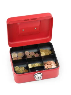 SAX Wohndekoration<Geldkassette in Rot - (B)20 x (H)9 x (T)16 cm