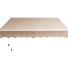 COSTWAY Gartenmöbel<Gelenkarmmarkise 2,5x2m in Beige