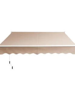 COSTWAY Gartenmöbel<Gelenkarmmarkise 2,5x2m in Beige