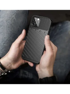 COFI 1453 Smartphones & Zubehör<Gepanzerte Thunder Bumper Handy Hülle kompatibel Samsung Galaxy in Schwarz