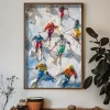 ABERTO DESIGN Wanddekoration<Gerahmter Holzkunstdruck - (L)70 x (B)50 cm