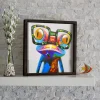 ABERTO DESIGN Wanddekoration<Gerahmter Kunstdruck - (B)34 x (H)34 cm