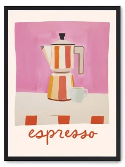 poster lab Wanddekoration<Gerahmter Kunstdruck "Espresso"