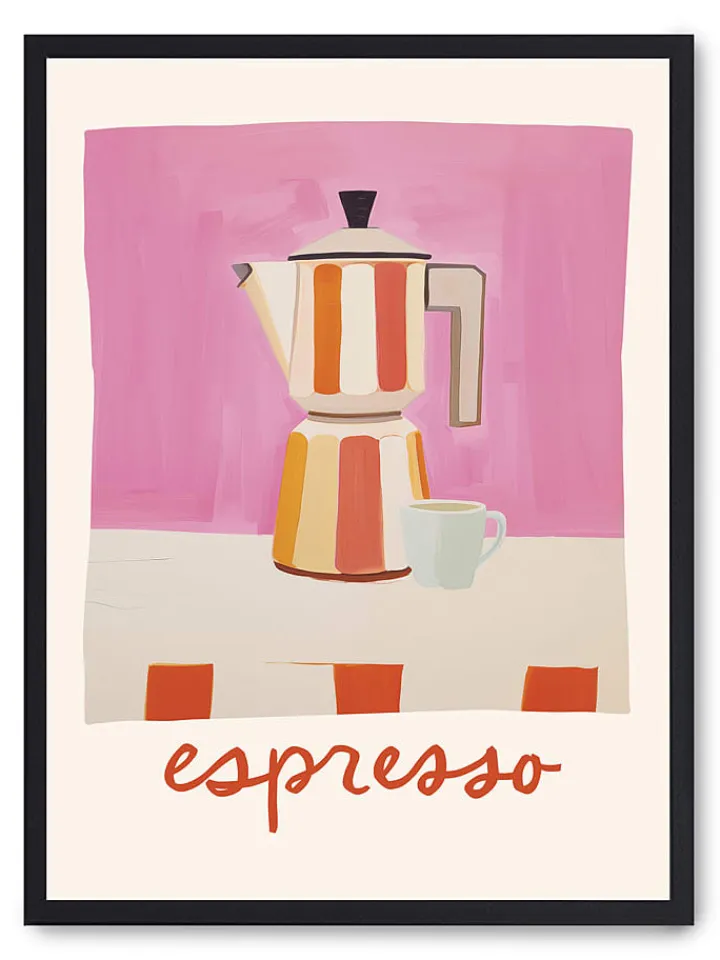 poster lab Wanddekoration<Gerahmter Kunstdruck "Espresso"