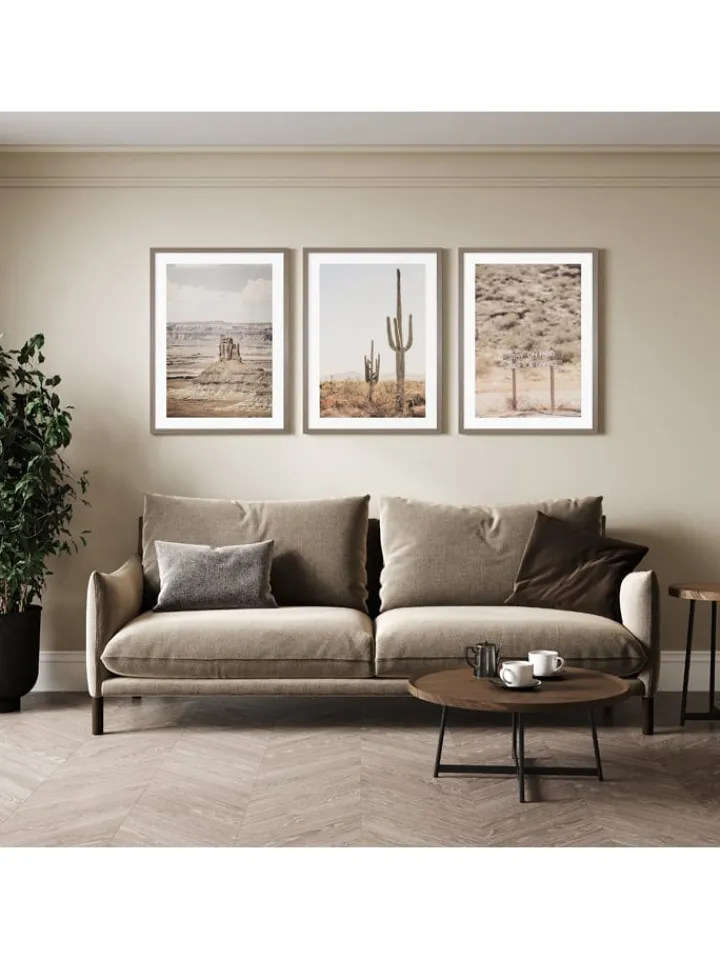 Ars Longa Wanddekoration<Gerahmter Kunstdruck "Rocks in Arizona" - (L)70 x (B)50 cm