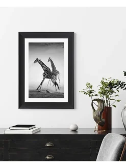 Ars Longa Wanddekoration<Gerahmter Kunstdruck "Running Giraffes" - (L)70 x (B)50 cm