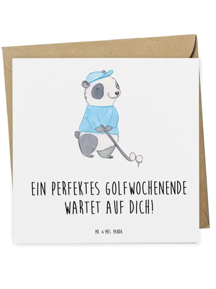 Mr. & Mrs. Panda Sonstige Gutscheine<Geschenk Gutschein Perfektes Golfwochenende mit... in Weiß