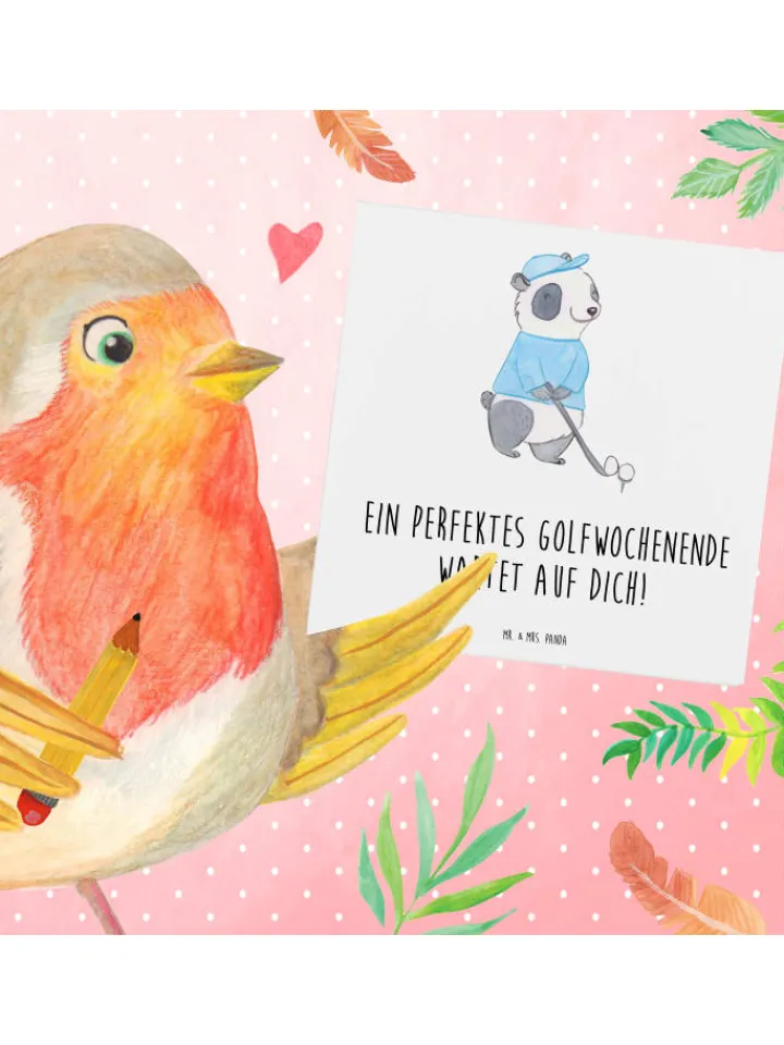 Mr. & Mrs. Panda Sonstige Gutscheine<Geschenk Gutschein Perfektes Golfwochenende mit... in Weiß