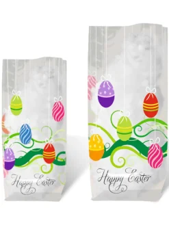 URSUS Partyzubehör & -Dekoration<Geschenk-Bodenbeutel "Happy Easter" in Transparent/ Bunt