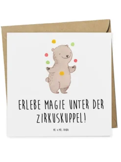 Mr. & Mrs. Panda Sonstige Gutscheine<Geschenkkarte Magie Zirkusbesuch mit Spruch in Weiß