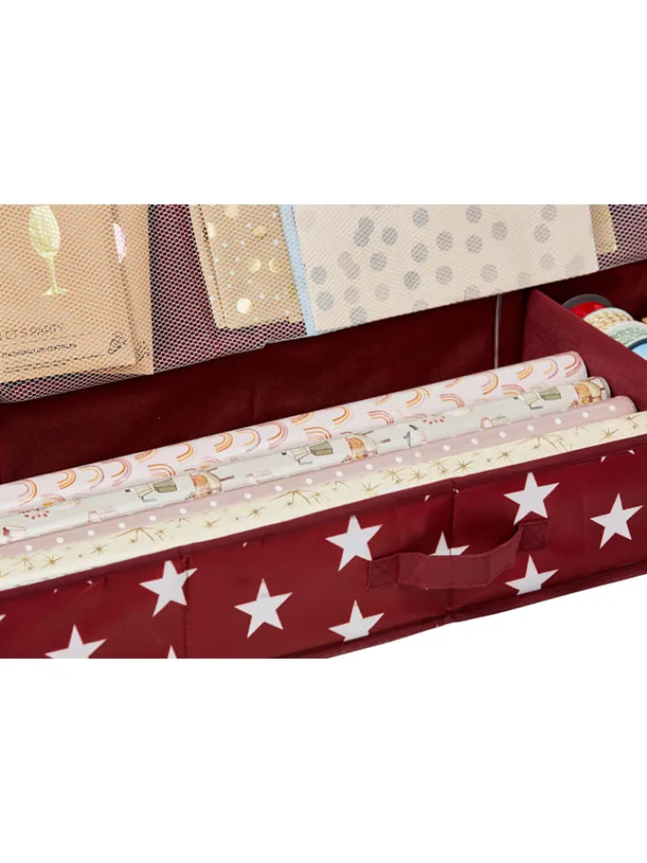STORE IT Kisten & Körbe<Geschenkpapier-Organizer in Weinrot - (B)90 x (H)12 x (T)30 cm