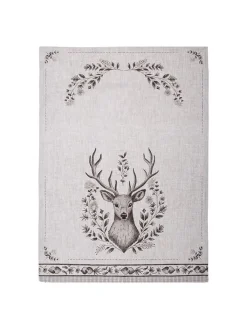 Clayre & Eef Küchentextilien|Tisch- & Küchentextilien<Geschirrtuch in Braun/ Grau - (L)70 x (B)50 cm