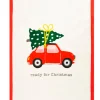 Trendy Kitchen by EXCÉLSA Küchentextilien|Tisch- & Küchentextilien<Geschirrtuch "Ready for Christmas" in Creme/ Rot - (L)70 x (B)50 cm