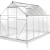 Beliani Pflanzen & Zubehör<Gewächshaus für den Garten APULIA in Silber/Transparent
