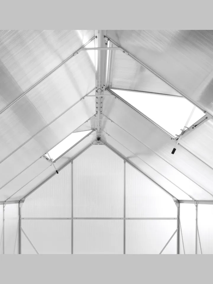 Beliani Pflanzen & Zubehör<Gewächshaus für den Garten APULIA in Silber/Transparent