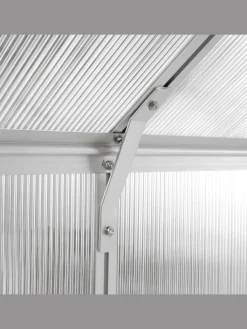 Beliani Pflanzen & Zubehör<Gewächshaus für den Garten APULIA in Silber/Transparent