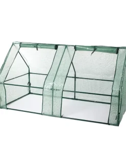 Gartenfreude Pflanzen & Zubehör<Gewächshaus in Transparent/ Grün - (B)185 x (H)95 x (T)95 cm